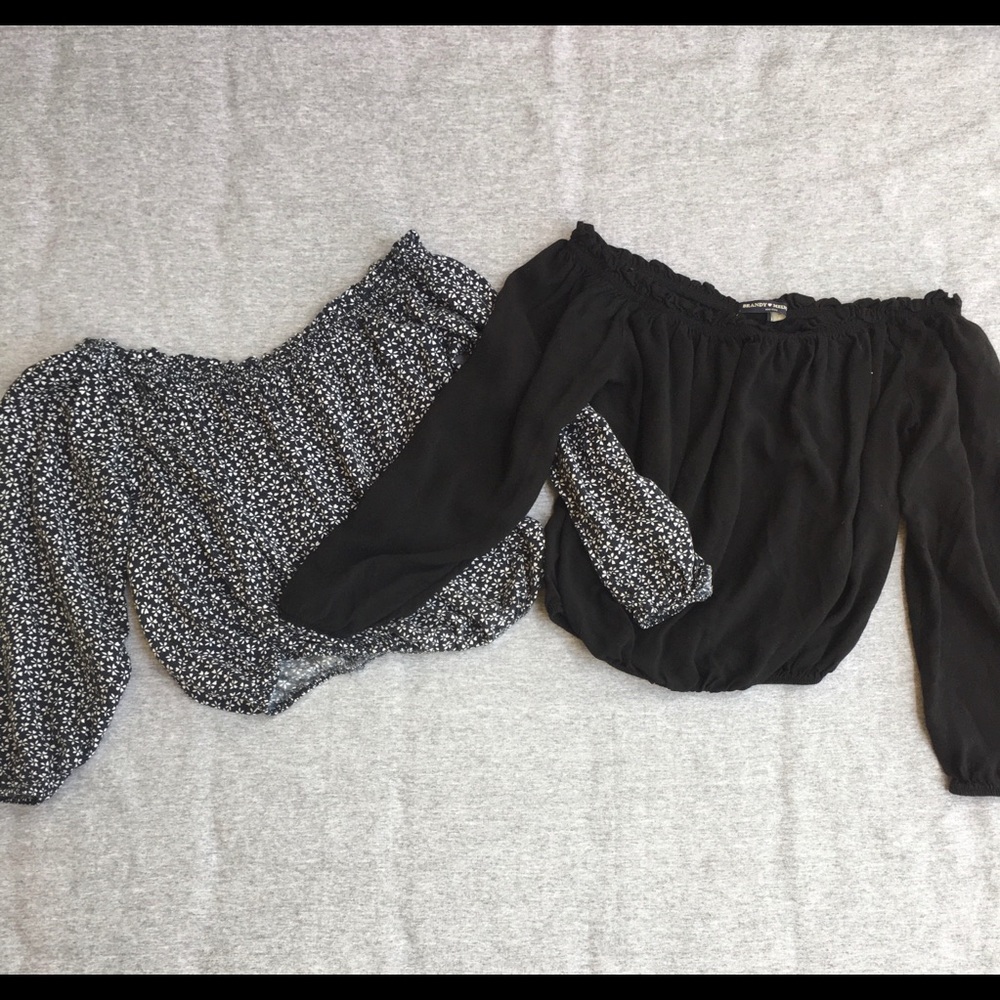 The cutest off the shoulder Brandy Melville tops